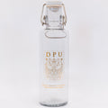 Soul Bottle aus Glas mit goldenem DPU-Wappen, 0,6 l Fassungsvermögen, spülmaschinenfest, schadstoff- und plastikfrei.